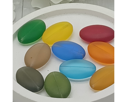 Plättchen, flach Oval, matt, 10 Stück