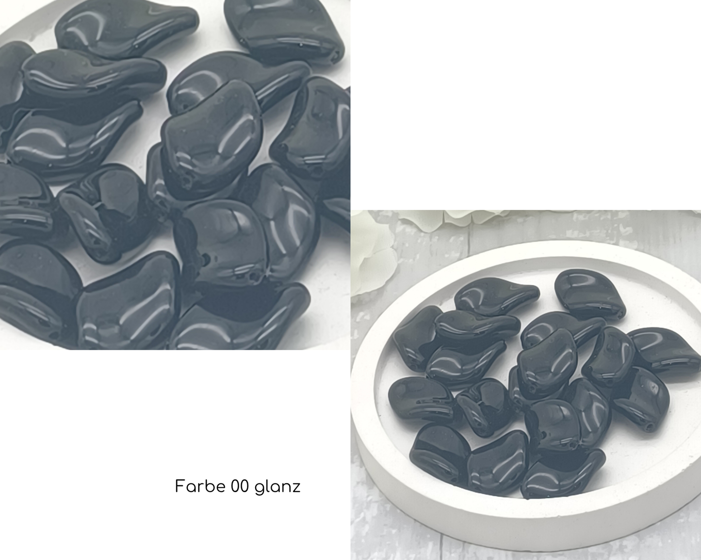 Plättchen, Oval gewellt lang, glanz und matt, 10 Stück