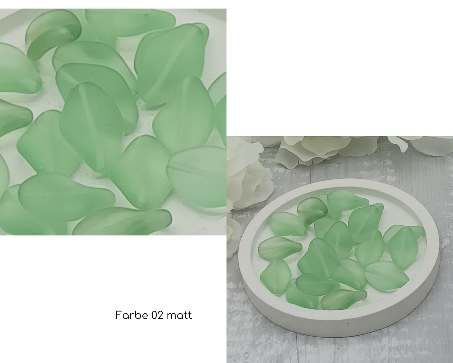 Plättchen, Oval gewellt lang, glanz und matt, 10 Stück