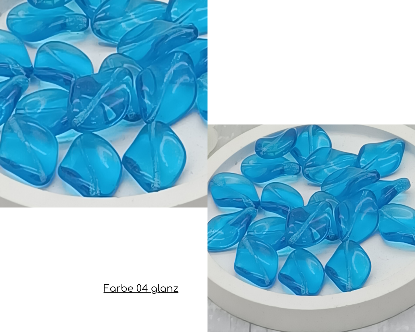 Plättchen, Oval gewellt lang, glanz und matt, 10 Stück