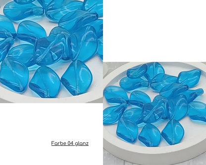 Plättchen, Oval gewellt lang, glanz und matt, 10 Stück