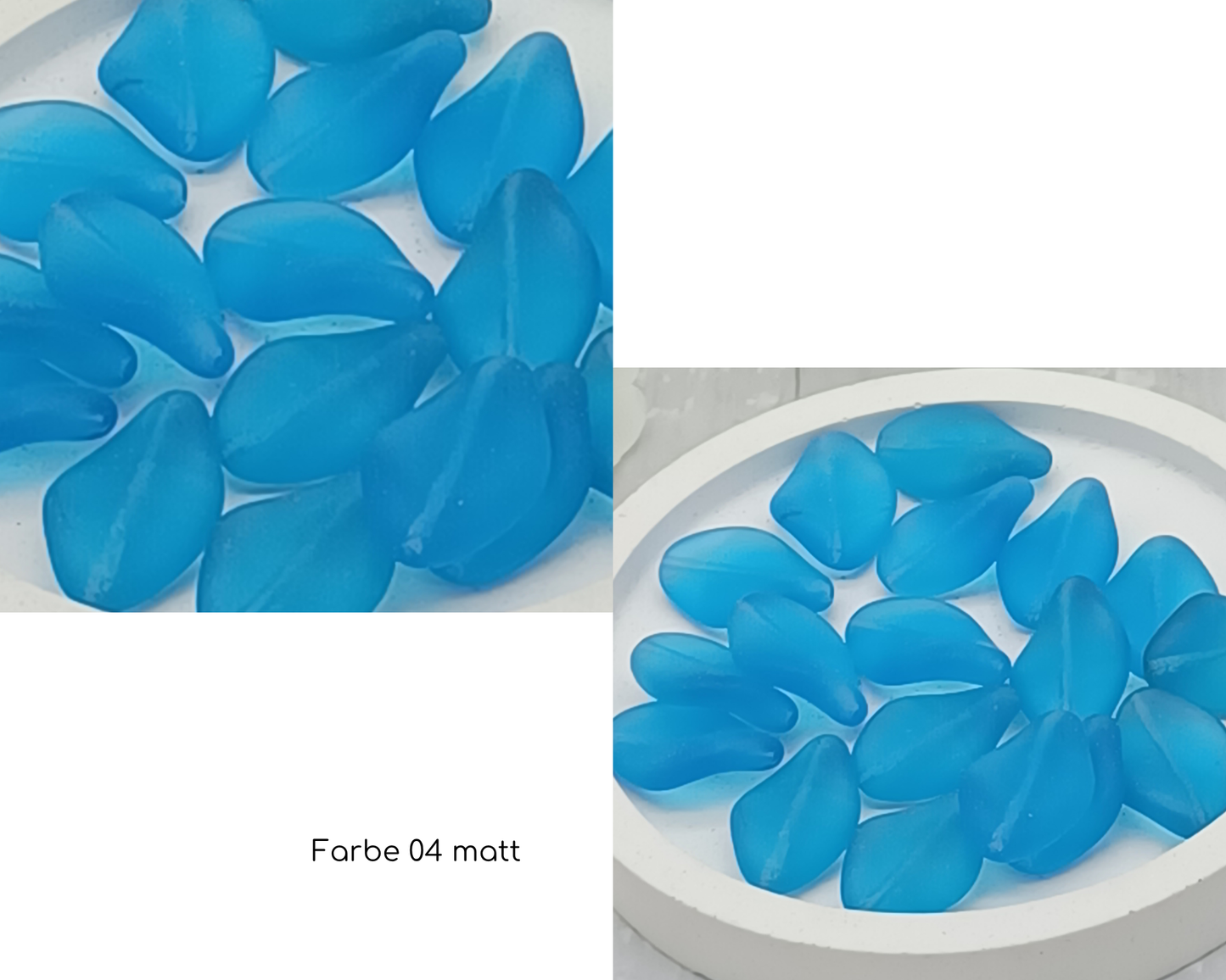 Plättchen, Oval gewellt lang, glanz und matt, 10 Stück