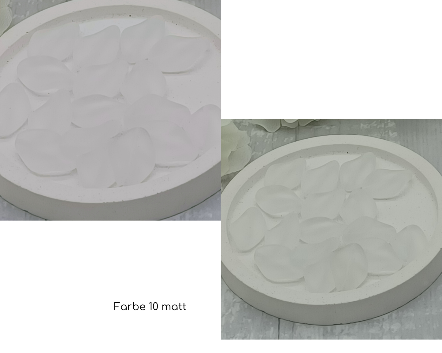 Plättchen, Oval gewellt lang, glanz und matt, 10 Stück