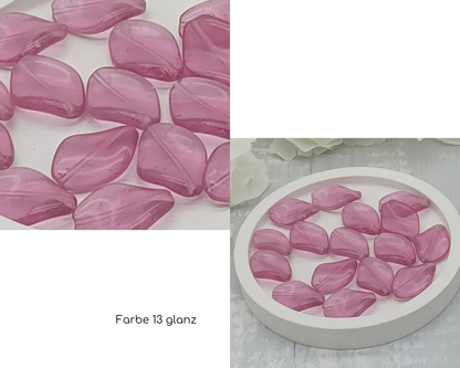 Plättchen, Oval gewellt lang, glanz und matt, 10 Stück