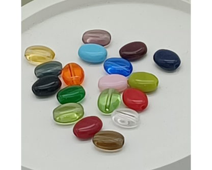 Plättchen, Oval / Bohne klein glanz, 15 Stück