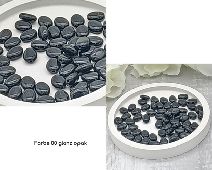 Plättchen, Oval / Bohne klein glanz, 15 Stück