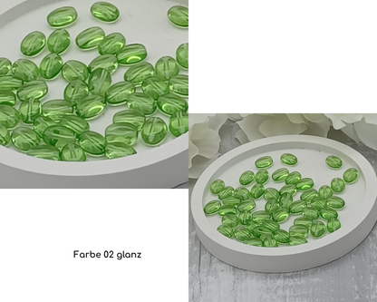 Plättchen, Oval / Bohne klein glanz, 15 Stück