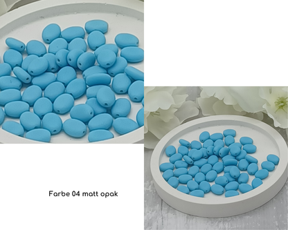 Plättchen, Oval / Bohne klein matt, 15 Stück