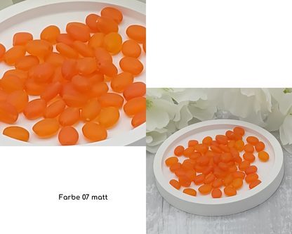 Plättchen, Oval / Bohne klein matt, 15 Stück