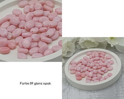 Plättchen, Oval / Bohne klein glanz, 15 Stück