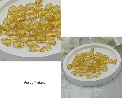 Plättchen, Oval / Bohne klein glanz, 15 Stück