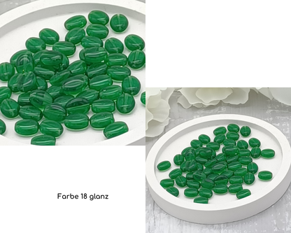 Plättchen, Oval / Bohne klein glanz, 15 Stück