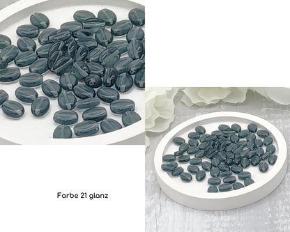 Plättchen, Oval / Bohne klein glanz, 15 Stück