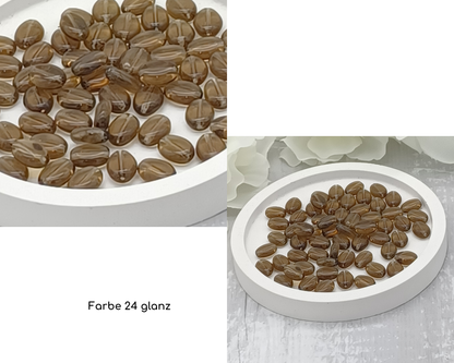 Plättchen, Oval / Bohne klein glanz, 15 Stück