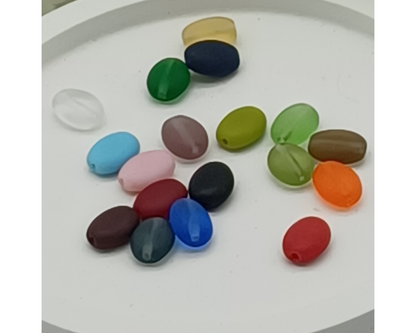 Plättchen, Oval / Bohne klein matt, 15 Stück