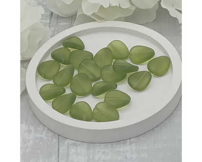 Plättchen, gewellt oval matt, 10 Stück