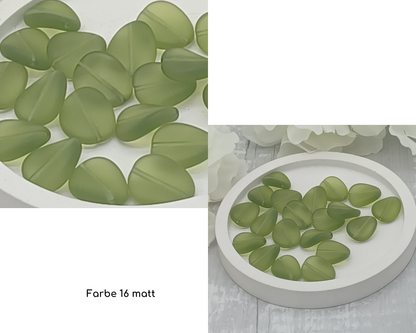 Plättchen, gewellt oval matt, 10 Stück