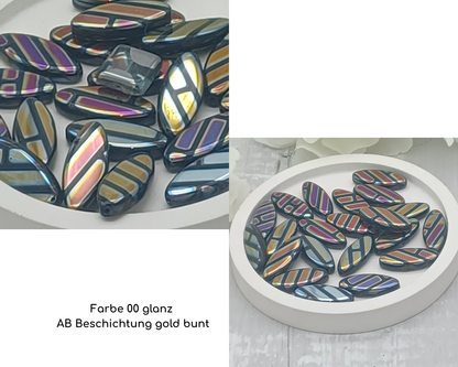 Plättchen flach lang oval, 6 Stück