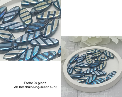 Plättchen flach lang oval, 6 Stück