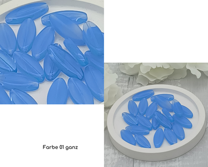 Plättchen flach lang oval, 6 Stück