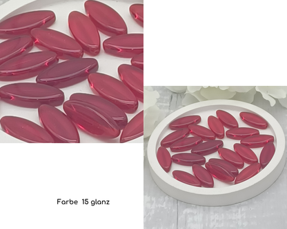 Plättchen flach lang oval, 6 Stück