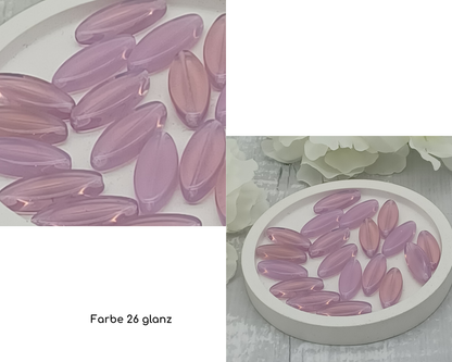 Plättchen flach lang oval, 6 Stück