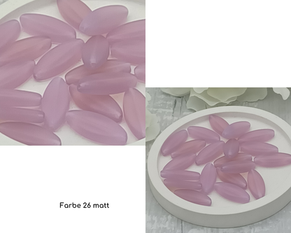 Plättchen flach lang oval, 6 Stück