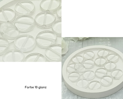 Plättchen, flach Rund, 5 Stück