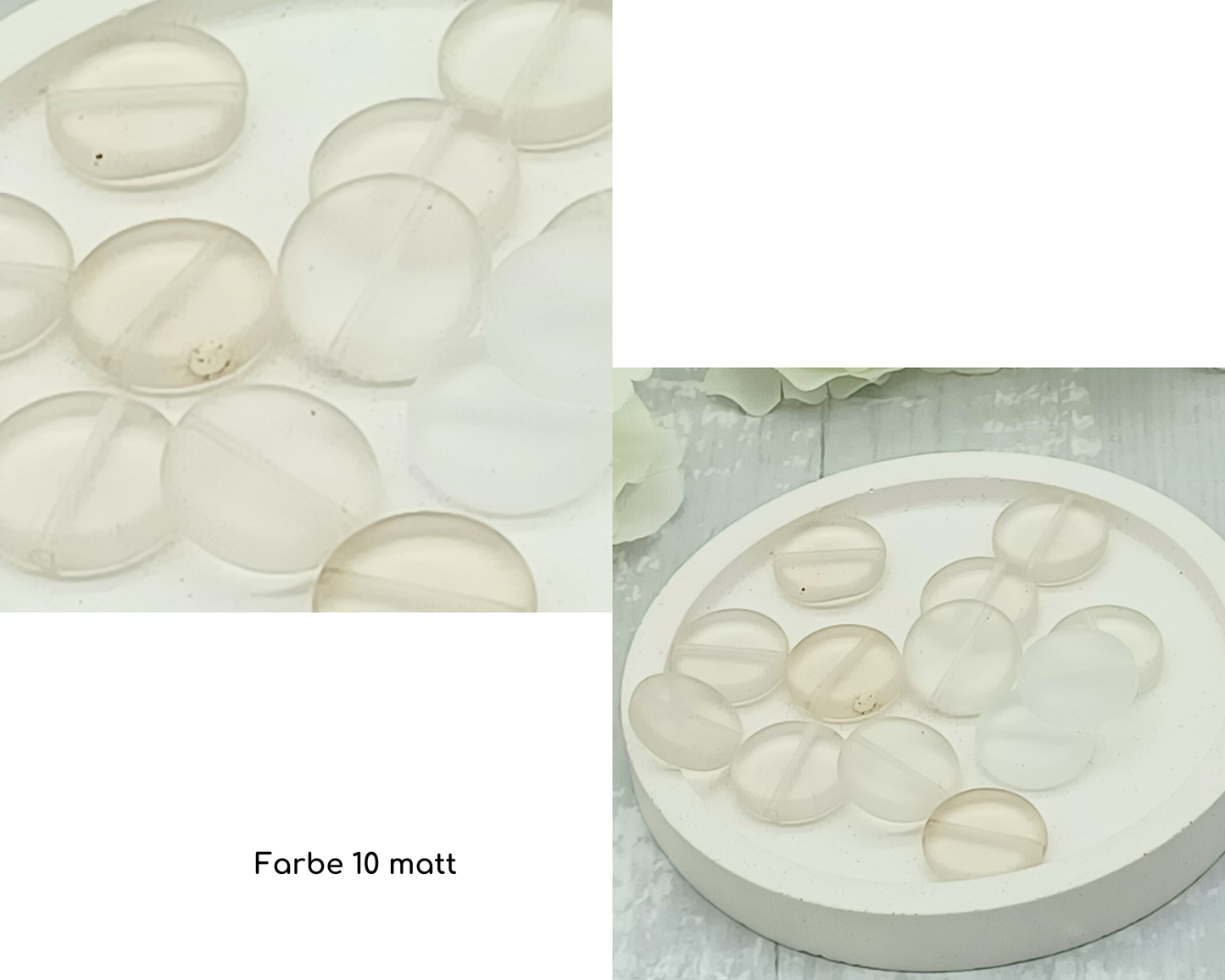 Plättchen, flach Rund, 5 Stück