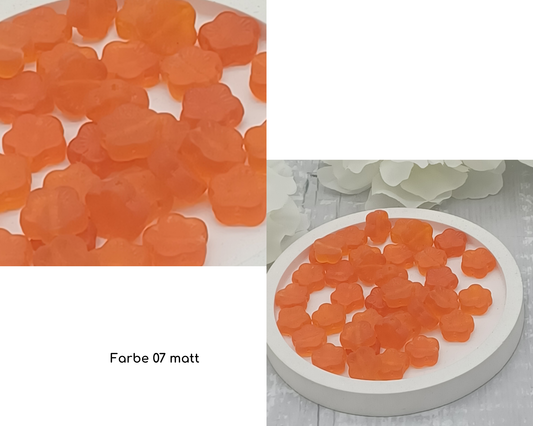 Motiv Plättchen Blümchen, rund flach, matt, 15 Stück