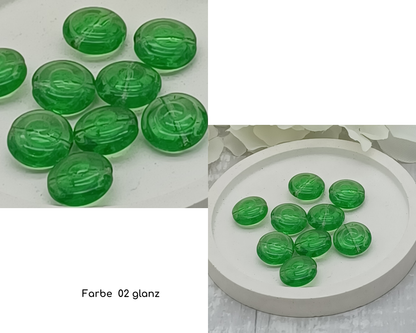 Plättchen, rund, Schneckenrillen ,flach Rund, 5 Stück