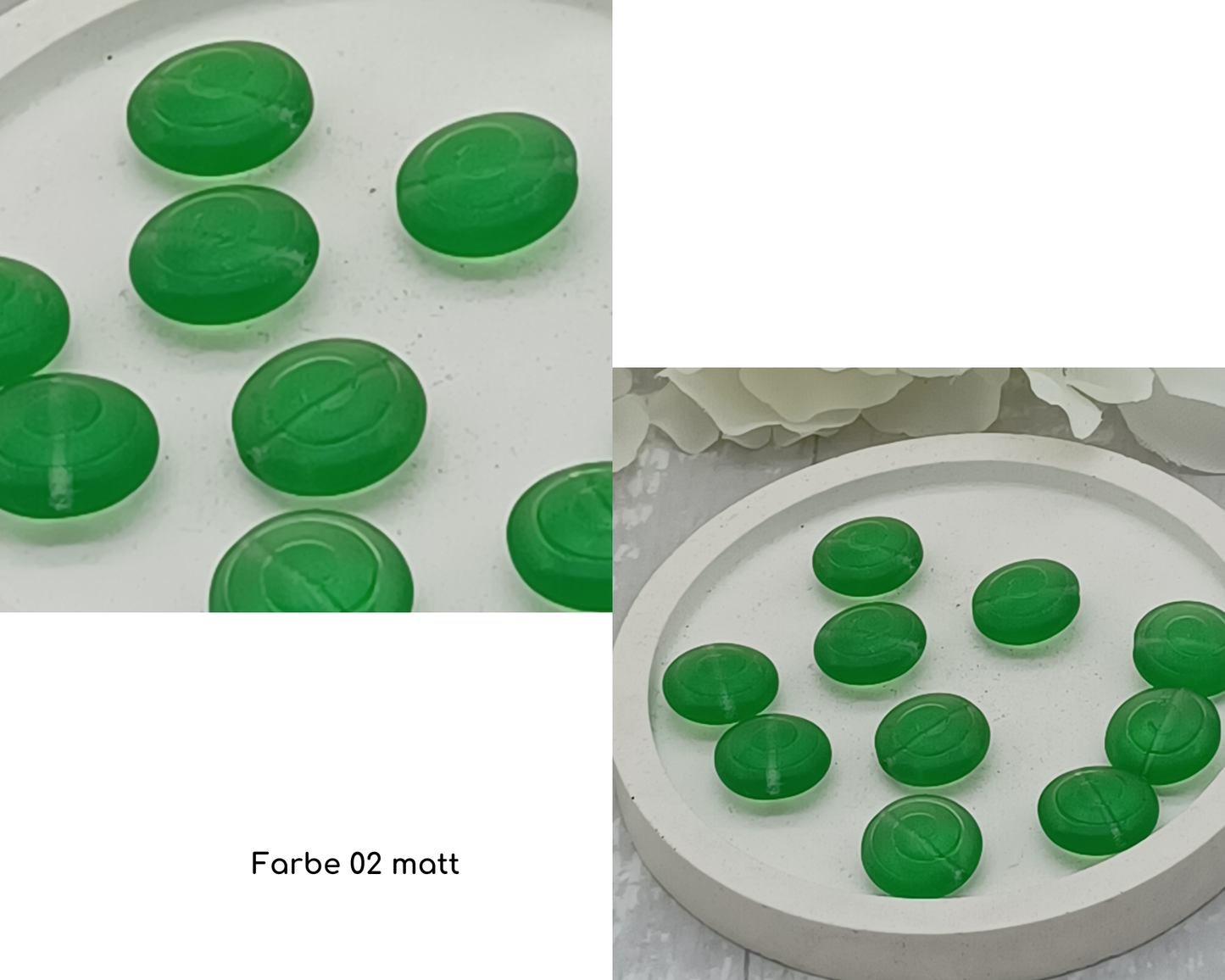 Plättchen, rund, Schneckenrillen ,flach Rund, 5 Stück