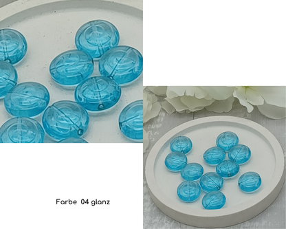 Plättchen, rund, Schneckenrillen ,flach Rund, 5 Stück
