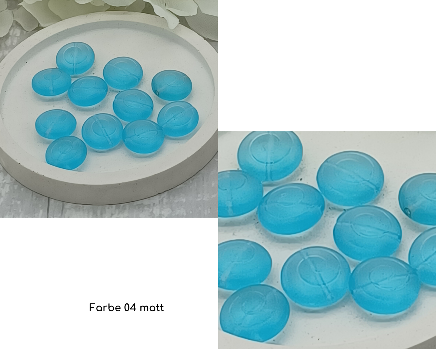 Plättchen, rund, Schneckenrillen ,flach Rund, 5 Stück