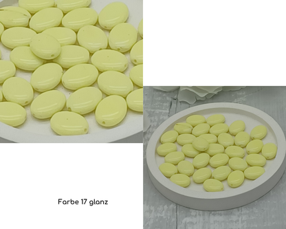 Plättchen klein, flach oval glanz, 10 Stück