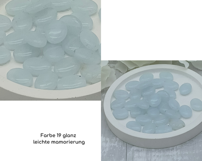 Plättchen klein, flach oval glanz, 10 Stück