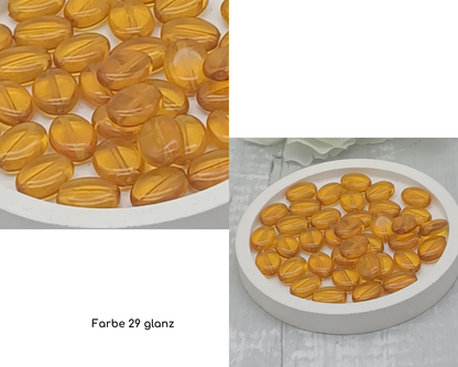 Plättchen klein, flach oval glanz, 10 Stück