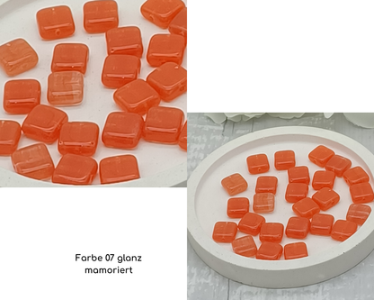 Plättchen klein, flach Rechteck glanz /Ab Beschichtung, 10 Stück