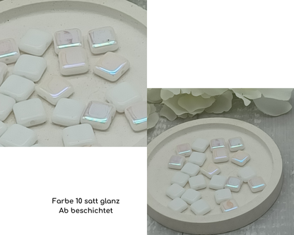 Plättchen klein, flach Rechteck glanz /Ab Beschichtung, 10 Stück