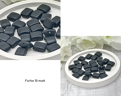 Plättchen Rechteck flach, matt 10 Stück