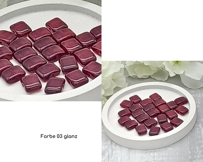 Plättchen Rechteck flach, glanz 10 Stück