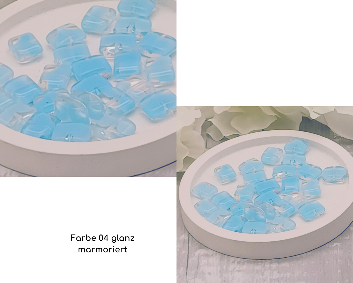 Plättchen Rechteck flach, glanz 10 Stück