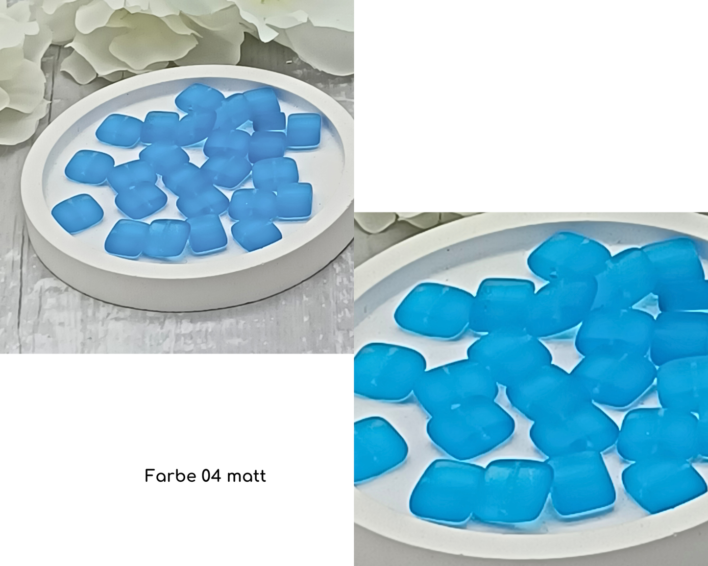 Plättchen Rechteck flach, matt 10 Stück