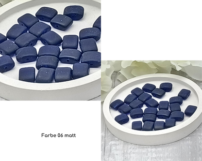 Plättchen Rechteck flach, matt 10 Stück