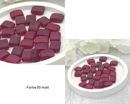 Plättchen Rechteck flach, matt 10 Stück