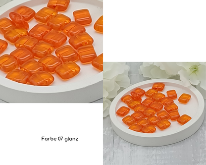 Plättchen Rechteck flach, glanz 10 Stück