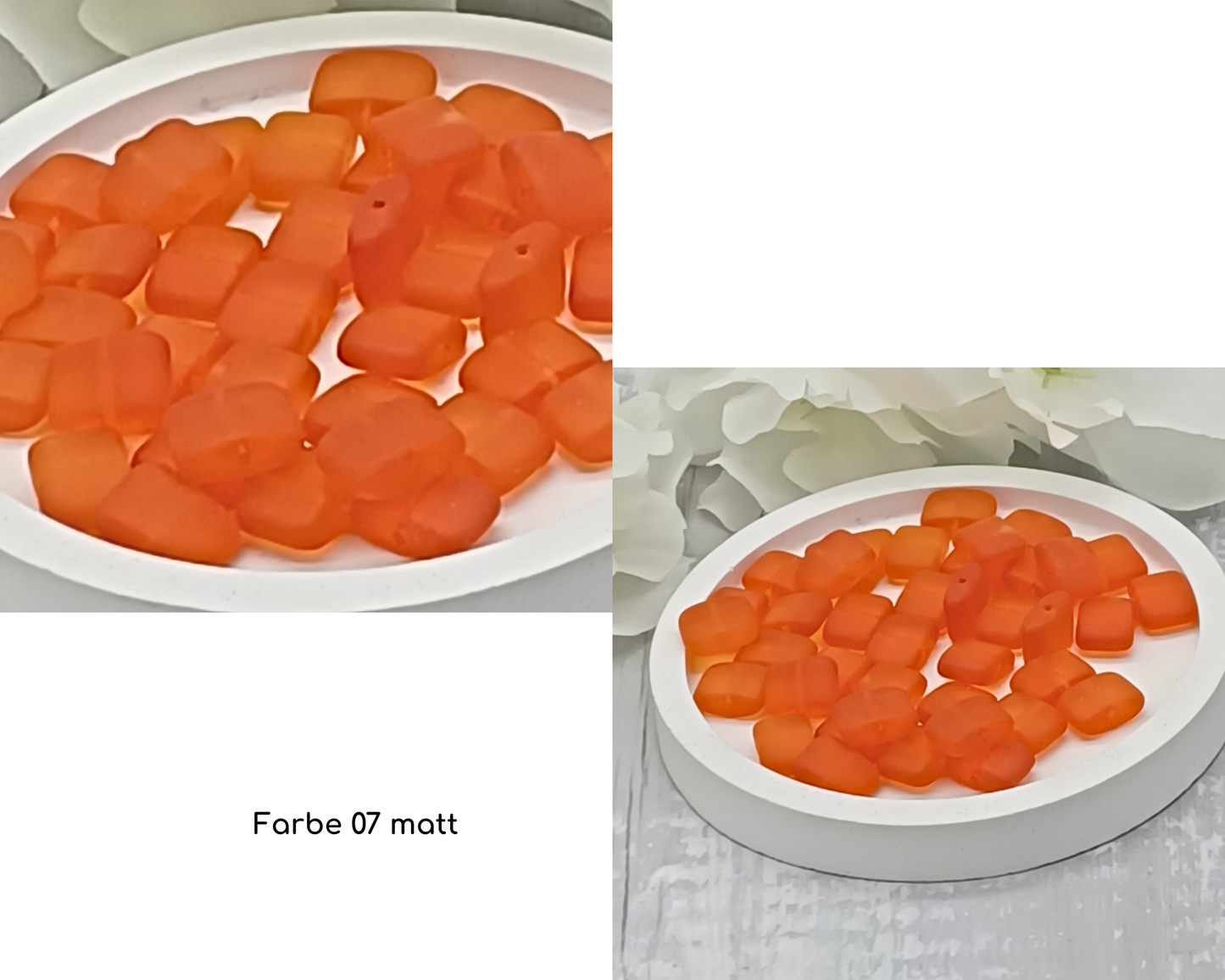 Plättchen Rechteck flach, matt 10 Stück