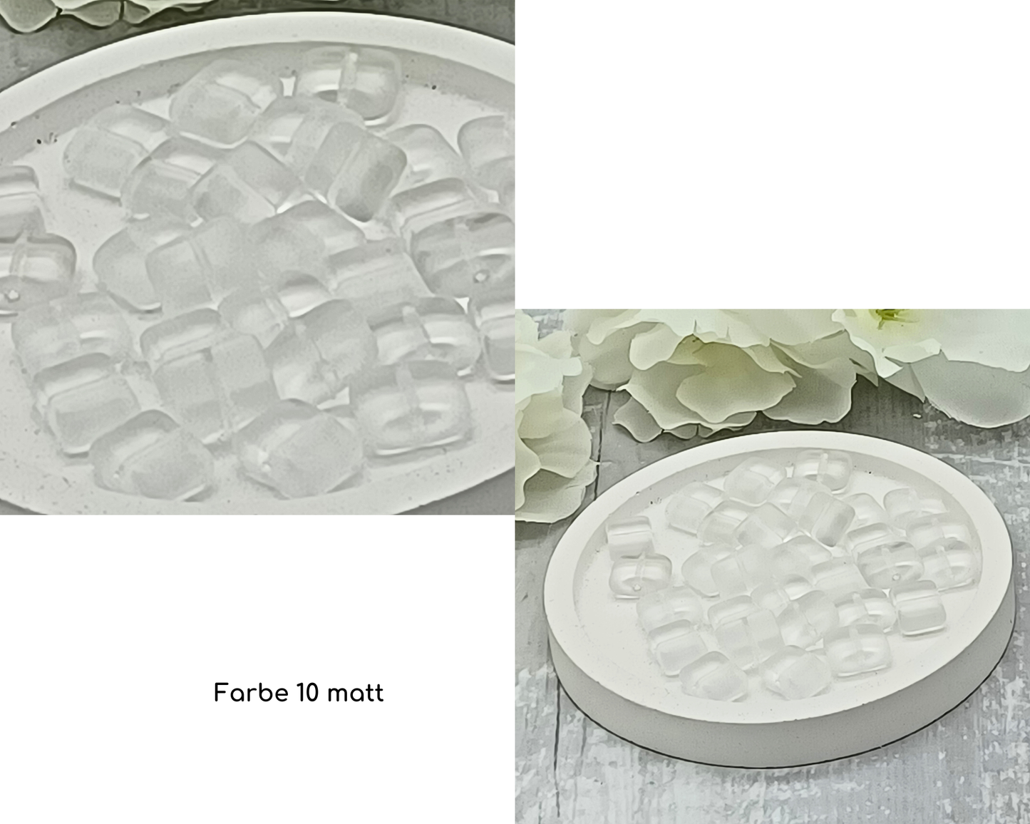 Plättchen Rechteck flach, matt 10 Stück