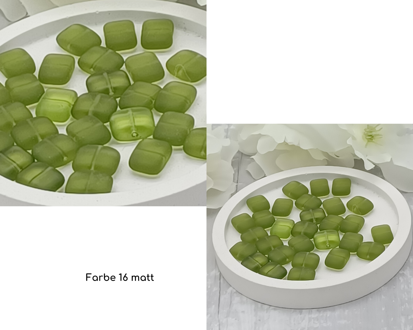 Plättchen Rechteck flach, matt 10 Stück