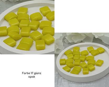 Plättchen Rechteck flach, glanz 10 Stück